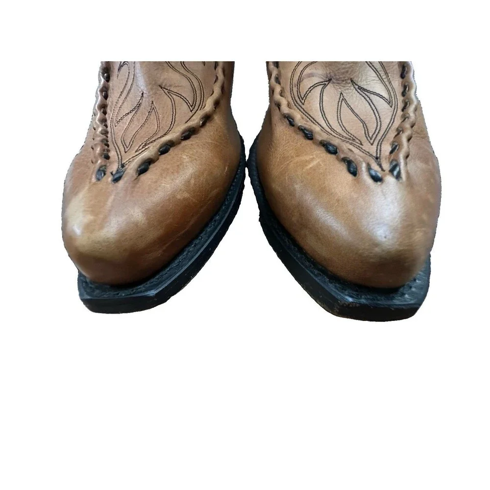 VTG Dan Post Albany Bucklace Leather Cowboy Boots Size 12D